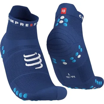 Pánské ponožky COMPRESSPORT Cyklistické ponožky klasické - PRO RACING 4.0 RUN - modrá 39-41