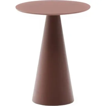 Toaletní stolek Matně červený skleněný kulatý odkládací stolek Kave Home Wilshire 30 cm