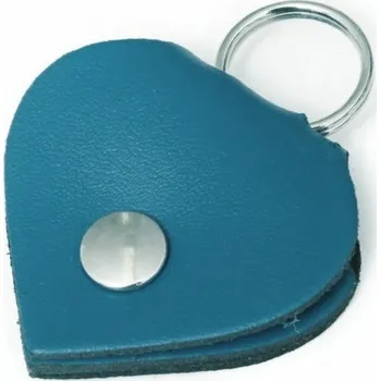 Obojek pro psa BAFPET Adresová srdíčka kožená na obojky Barva: Modrá, Rozměr: 45mm x 45mm 01624