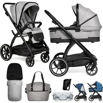 Kočárek MUUVO kombinovaný kočárek set 2v1 TRICK Steel Grey