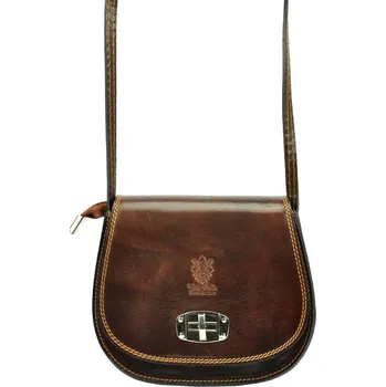 Kabelka Dámská kožená crossbody kabelka Gregorio 117 tmavě hnědá