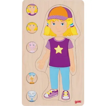 Puzzle GOKI Vícevrstvé puzzle Lidské tělo Dívka 29 dílků