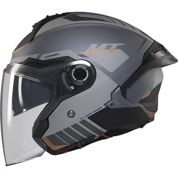 Motodoplněk MT Helmets Otevřená helma MT Cosmo SV Cruiser matná šedo-černá