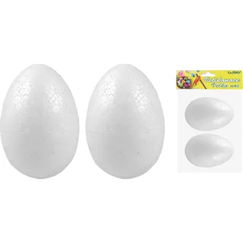 Velikonoční dekorace Vajíčko dekorační polystyrénové 9 cm, 2ks