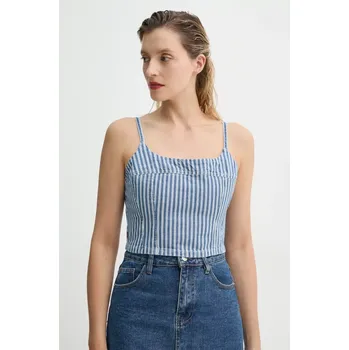 Džínový top Levi's JADINE DENIM CAMI TANK béžová barva, 001SD 80J, vel. L
