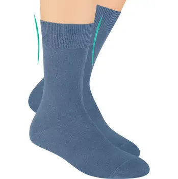 Pánské ponožky Pánské zdravotní ponožky s lemem 055 STEVEN Barva/Velikost: jeans / 44/46