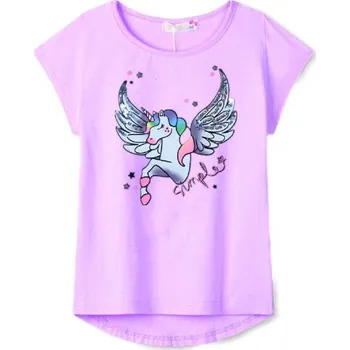 Dívčí tričko DÍVČÍ TRIČKO S JEDNOROŽCEM NOVINKA LÉTO Barva: Fialková, Velikost: 104