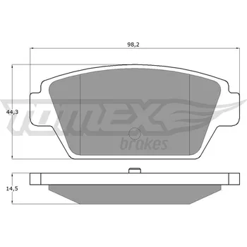 Brzdová destička Sada brzdových destiček, kotoučová brzda TOMEX Brakes 11-54