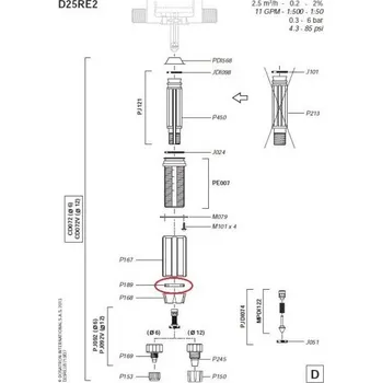 Podložka plastová pod píst k medikátoru Dosatron