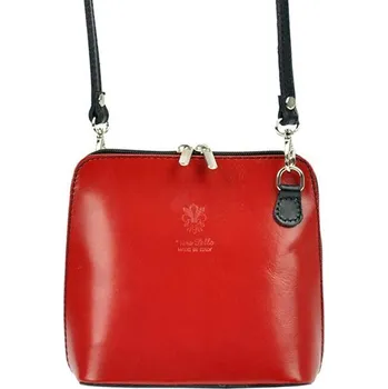 Kabelka Barberinis Kožená crossbody kabelka Vera Pelle 1702 MULTI červená / černá