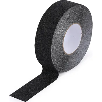 Výstražná páska Protiskluzová páska, hliníková, kopírování struktury podkladu, 50 mm x 18,3 m, černá