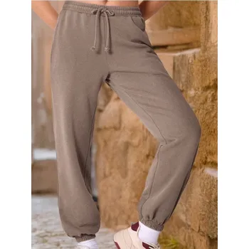 Dámské kalhoty Sinsay - Tepláky se sepraným efektem - hnědá - 566BE-84X - 566BE-84X-XS