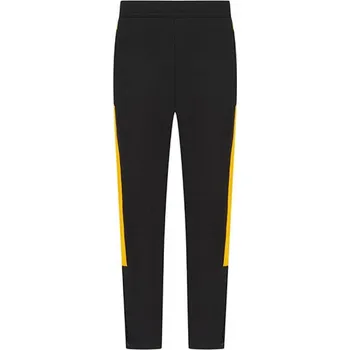 Finden+Hales Sportovní tepláky s kontrastními bočními díly a zipy nad kotníky Barva: černá - zlatá, Velikost: 4XL FH881