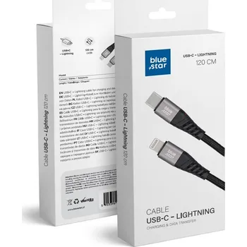 Datový kabel Datový kabel Blue Star - s konektorem USB C na Lightning 2,4A