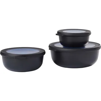 Potravinové krabičky v sadě 3 ks Nordic black – Mepal ID_1661754