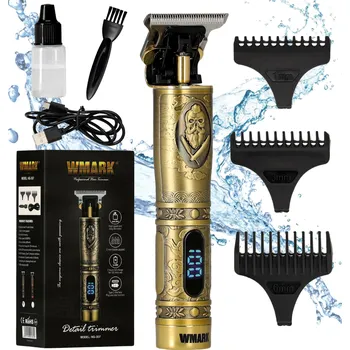 Strojček na strihanie vlasov barber holiaci strojček ostrý NG-307-GOLD