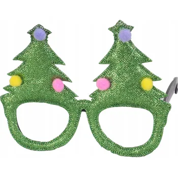 Vánoční dekorace Vánoční brýle ve tvaru stromečků, ozdobné doplňky