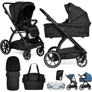 Kočárek MUUVO kombinovaný kočárek set 2v1 TRICK Jet Black