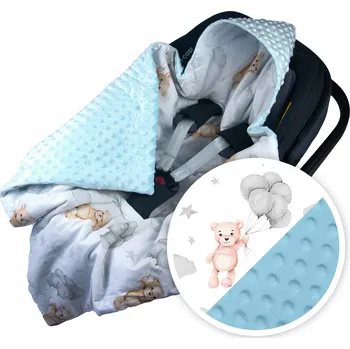 Zavinovačka DEKA DO AUTOSEDAČKY NOSÍTKA ZAVINOVAČKA TEPLÁ S KAPUCÍ, POLSKÝ VÝROBEK