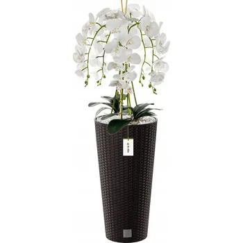 umělá květina Orchidej umělá bílá kytice květy listy oblázky květináč Umbra H 110 cm