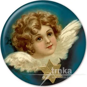 Kosmetické zrcátko Zrcátko Anděl modré pozadí NB