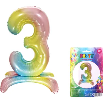 Balónek Balónek nafukovací - číslo 3 duha