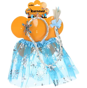 Karnevalový kostým Set karneval - princezna modrá sukýnka s čelenkou