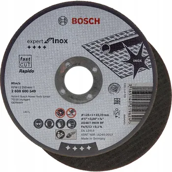 Příslušenství k brusce Řezný kotouč na ocel Bosch INOX 125/22,23 1,0 mm