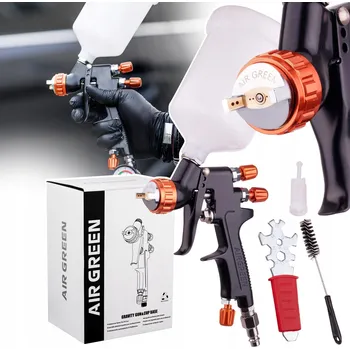 Stříkací pistole HVLP Lakýrnická Pistole pro Malování Tryska 2,0mm AIRGREEN SICO PRO 600ml