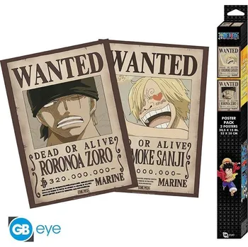 Plakát GB eye Chibi Plakát One Piece Wanted Zoro & Sanji, 52 × 38 cm BH298
