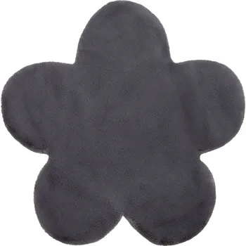 Koberec KOBEREC KŮŽE PLYŠ 90x90 KVĚT šedý #C064