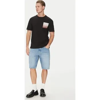 Pánské tričko Calvin Klein T-Shirt Ombre Bonded K10K114164 Černá Regular Fit S