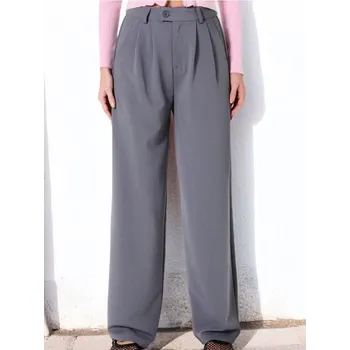 Dámské oblečení Sinsay - Kalhoty wide leg - šedá - 781EX-86X - 781EX-86X-L