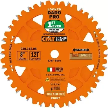 Pilový kotouč CMT sada drážkovacích kotoučů DADO PRO-D203x6,2-20 d15,87 Z12 HW