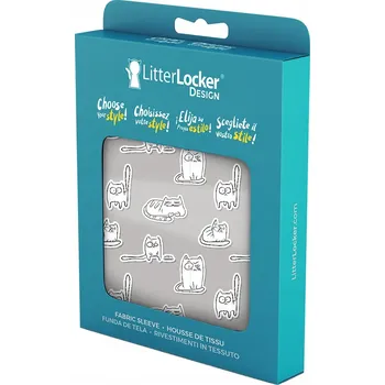 Obraz LitterLocker - Obal na nádobu: ŠEDÝ/KOČKY
