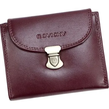 Peněženka Švestková kožená peněženka Rovicky RD-039