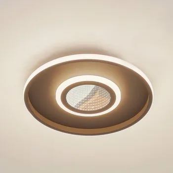 Lindby LED stropní svítidlo Selian, stmívatelné, Infinity Tunnel - Stropní držák - Ø 20 cm, výška 4 cm černá, bílá, průhledná 1 x 26,5 W LED - Doprava zdarma
