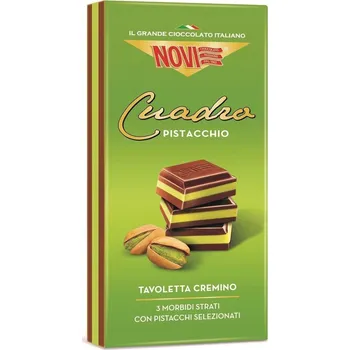 Čokoláda Novi Cuadro Pistacchio 24 % 110 g