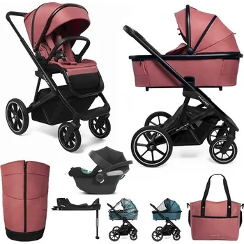 Kočárek MUUVO kombinovaný kočárek set 2v1 SLICK 2.0 Pure Pink + ATON B2 I-SIZE + základna