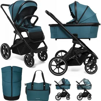 Kočárek MUUVO kombinovaný kočárek set 2v1 SLICK 2.0 Tropical Green