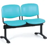 Antares Kožená lavice do čekáren VIVA, 2-sedák, tyrkysová