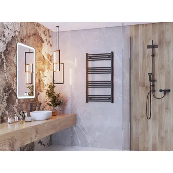 Radiátor Erga Basic, topné těleso 1100x600 mm, 499 W, černá, ERG-LAV-BASIC-11060-BK