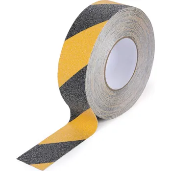 Lepicí páska Protiskluzová páska, hliníková, kopírování struktury podkladu, 50 mm x 18,3 m, černá/žlutá