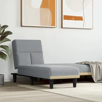 Obývací pokoj vidaXL Lenoška textil [352816] Barva: světle šedá