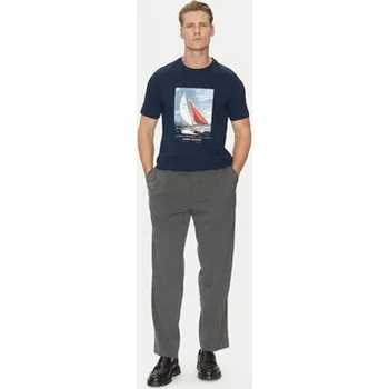 Pánské oblečení Tommy Hilfiger T-Shirt Color Photo Print MW0MW38615 Tmavomodrá Regular Fit XS