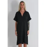 ČERNÉ LNĚNÉ ŠATY Rino Pelle