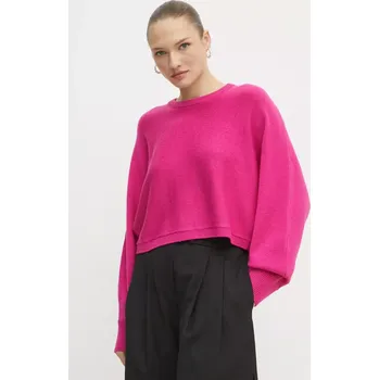 Dámský svetr Vlněný svetr MICHAEL Michael Kors dámský, růžová barva, MR5612KF2G 43X, vel. S