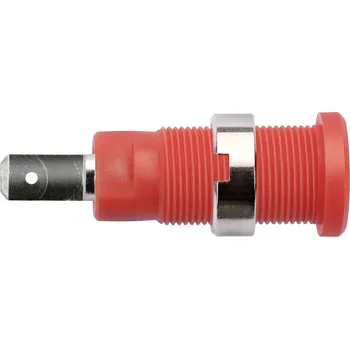 Krokosvorka Schützinger bezpečnostní vestavná zásuvka 4 mm červená 1 ks