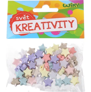 kreativní sada Barevné korálky hvězdičky 15g