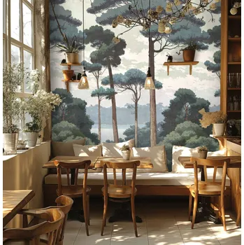 Fototapeta Fototapeta na zeď Krajina s borovicemi LES na vliesu